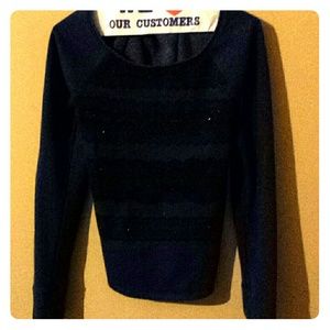 Blue fleece sweat shirt
